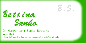 bettina sanko business card